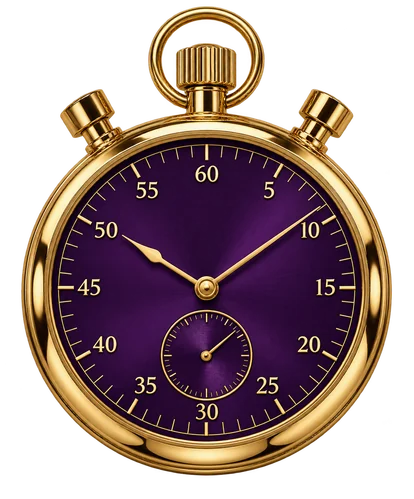 A pocket stopwatch, a simple way to picture pacing a play session