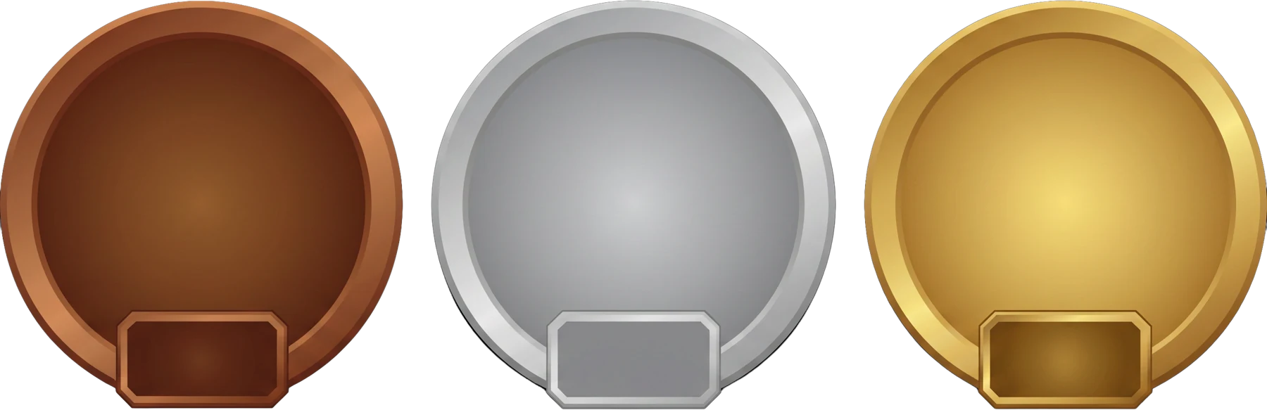 Three empty medal outlines representing categories this review does not score with a rating